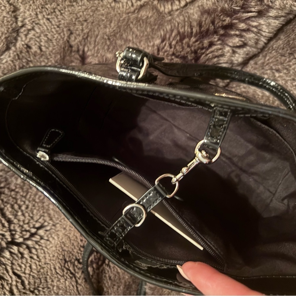 Coach Black Patent petite tote - Picture 9 of 13